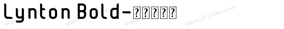 Lynton Bold字体转换
